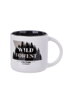 Tasse bicolore de 14 oz (noir) 2
