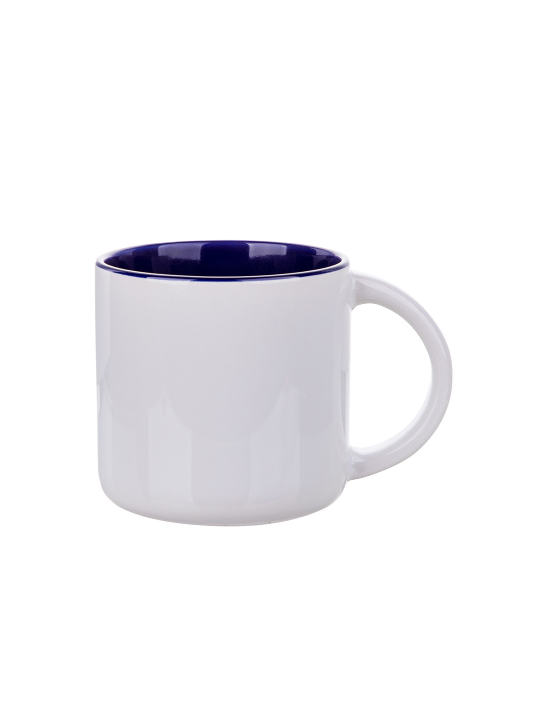 Tasse bicolore de 14 oz (bleu foncé)