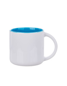 Tasse bicolore de 14 oz (bleu clair)