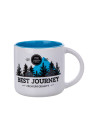 Tasse bicolore de 14 oz (bleu clair)