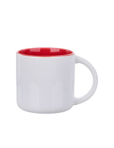 Tasse bicolore de 14 oz (rouge)
