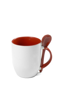 Tasse cuillère à sublimation couleur 11oz-rouge