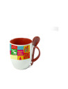 Tasse cuillère à sublimation couleur 11oz-rouge