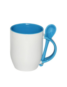 Tasse cuillère à sublimation couleur 11oz, bleu clair