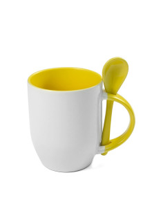 Tasse cuillère à sublimation couleur 11oz-jaune   