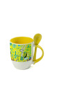 Tasse cuillère à sublimation couleur 11oz-jaune   