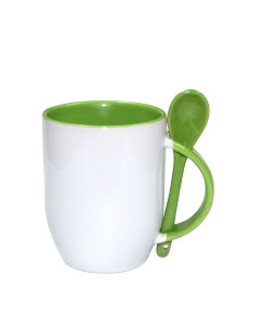 Tasse cuillère à sublimation couleur 11oz-Vert clair