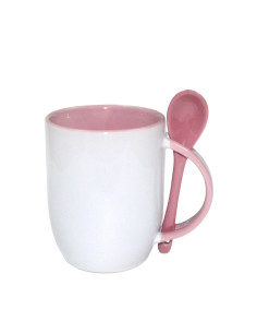 Tasse cuillère à sublimation couleur 11oz-rose