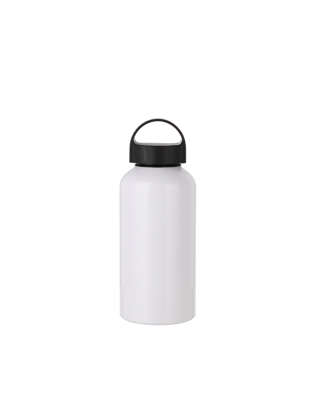 Bouteille d'eau en aluminium de 500 ml avec poignée (blanc)