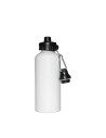 Bouteille d'eau en aluminium de 600 ml avec deux bouchons (blanc) 