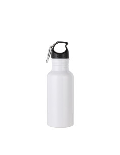 Botella de agua de aluminio de 600 ml (blanca)