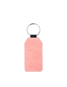 Porte-clés en cuir PU (rose, baril)