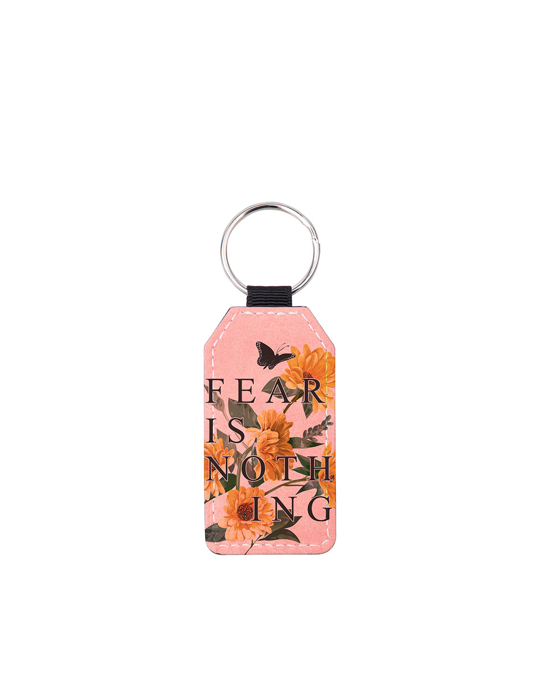 Porte-clés en cuir PU (rose, baril)