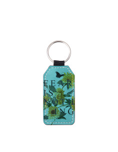Porte-clés en cuir PU (vert, baril) 2