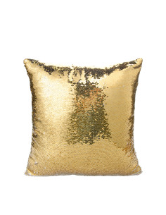 Housse de coussin à paillettes (or et argent)                      
