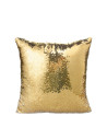 Housse de coussin à paillettes (or et argent)                      
