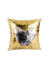Housse de coussin à paillettes (or et argent)                      