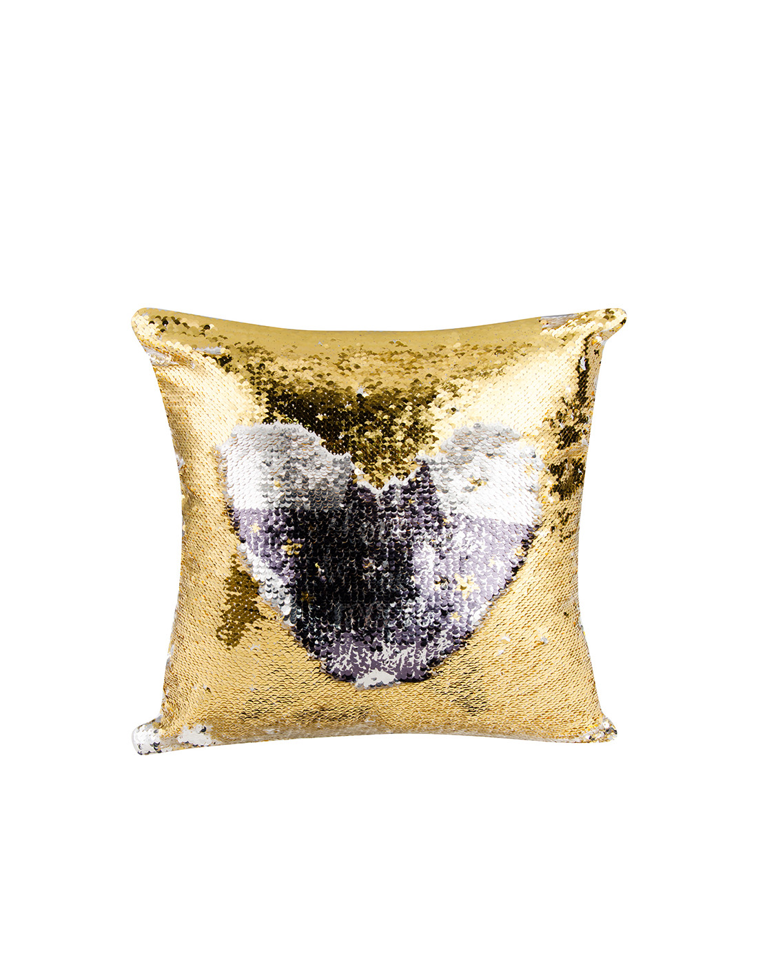 Housse de coussin à paillettes (or et argent)                      