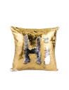 Housse de coussin à paillettes (or et argent)                      