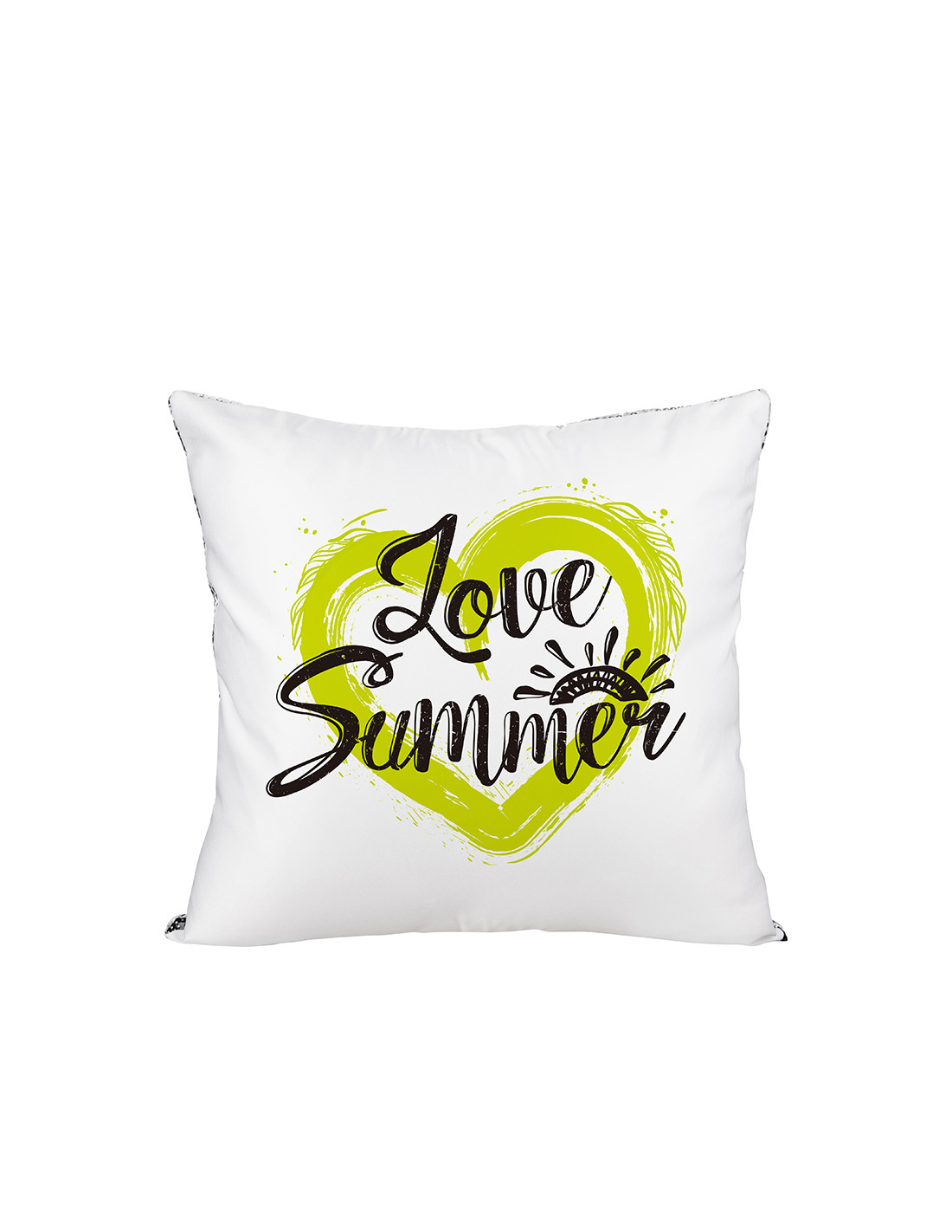 Housse de coussin à paillettes (noir/blanc)