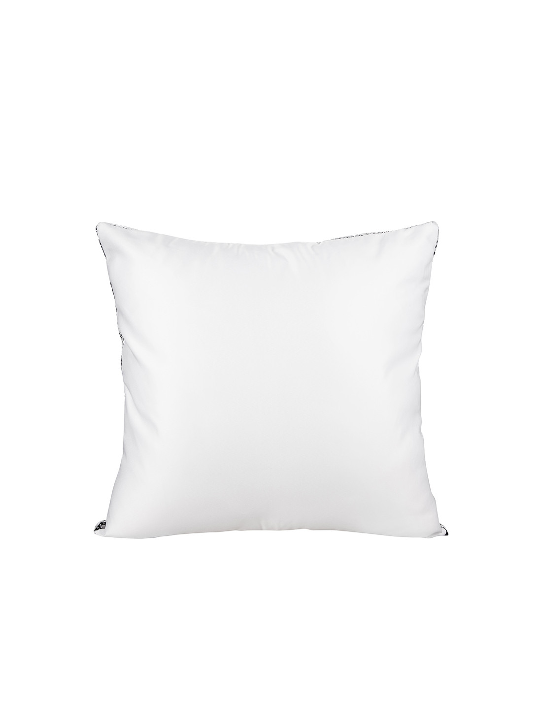 Housse de coussin à paillettes (noir/blanc)
