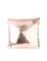 Housse de coussin à paillettes (Champagne avec blanc)  