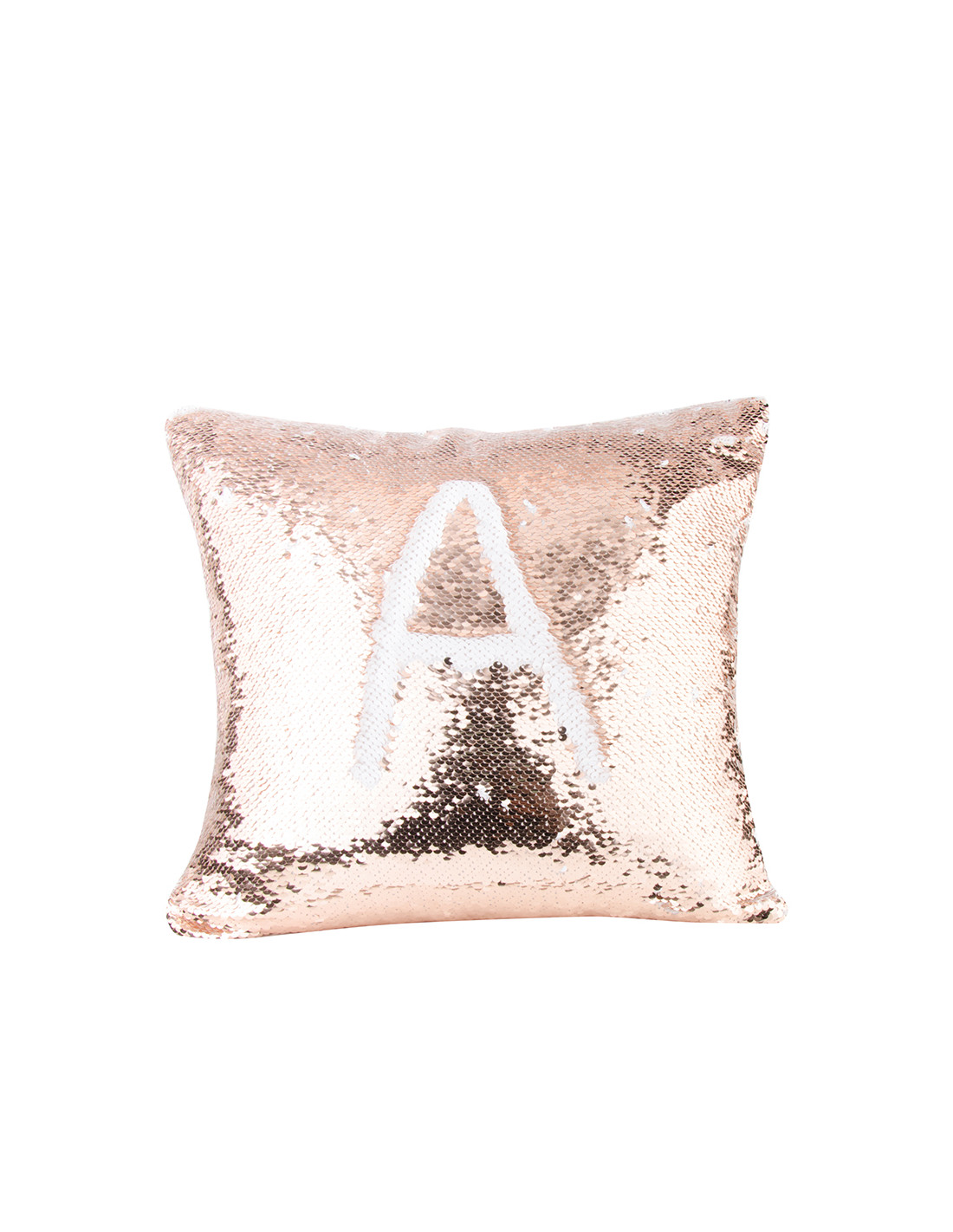Housse de coussin à paillettes (Champagne avec blanc)  