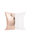 Housse de coussin à paillettes (Champagne avec blanc)  