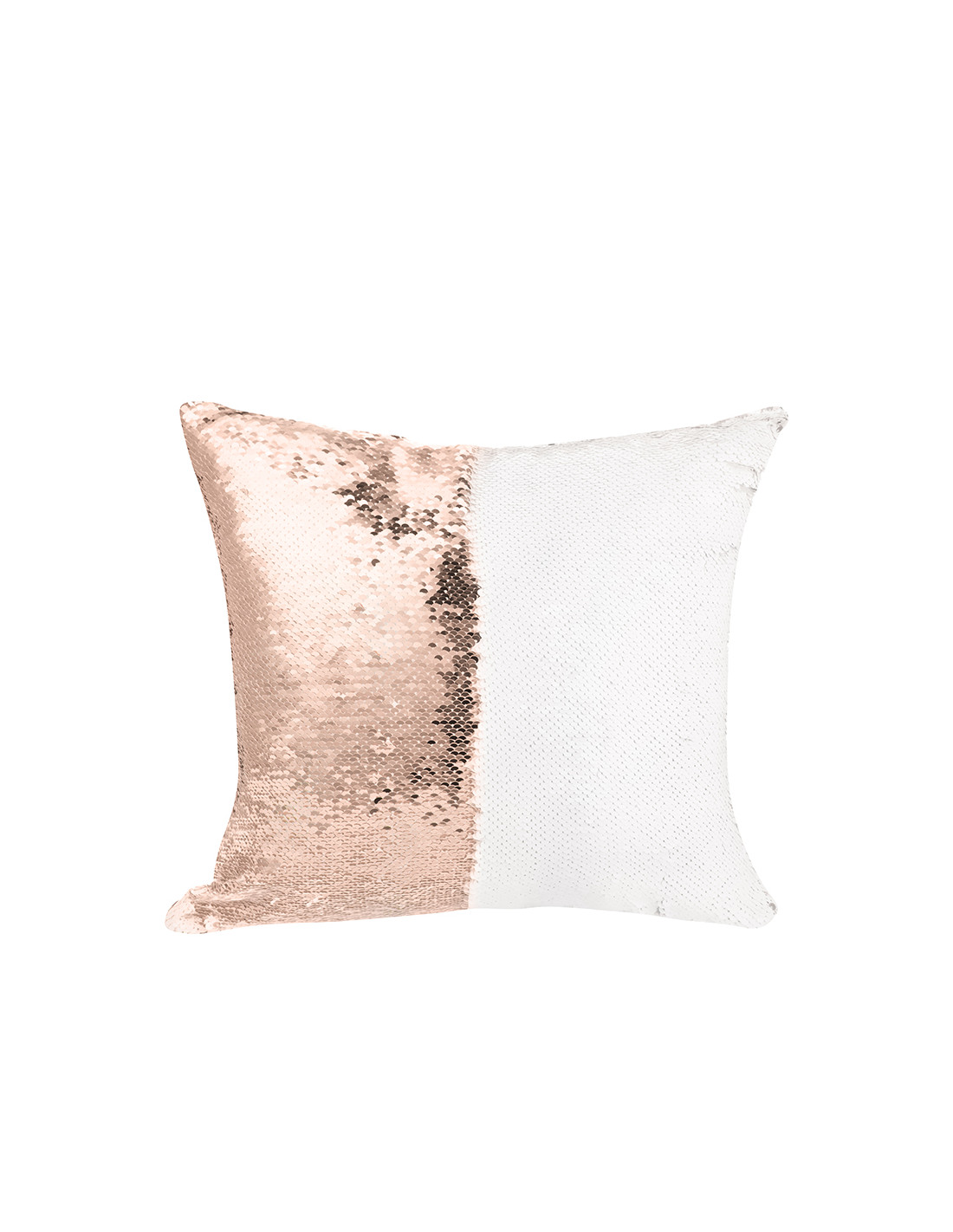 Housse de coussin à paillettes (Champagne avec blanc)  