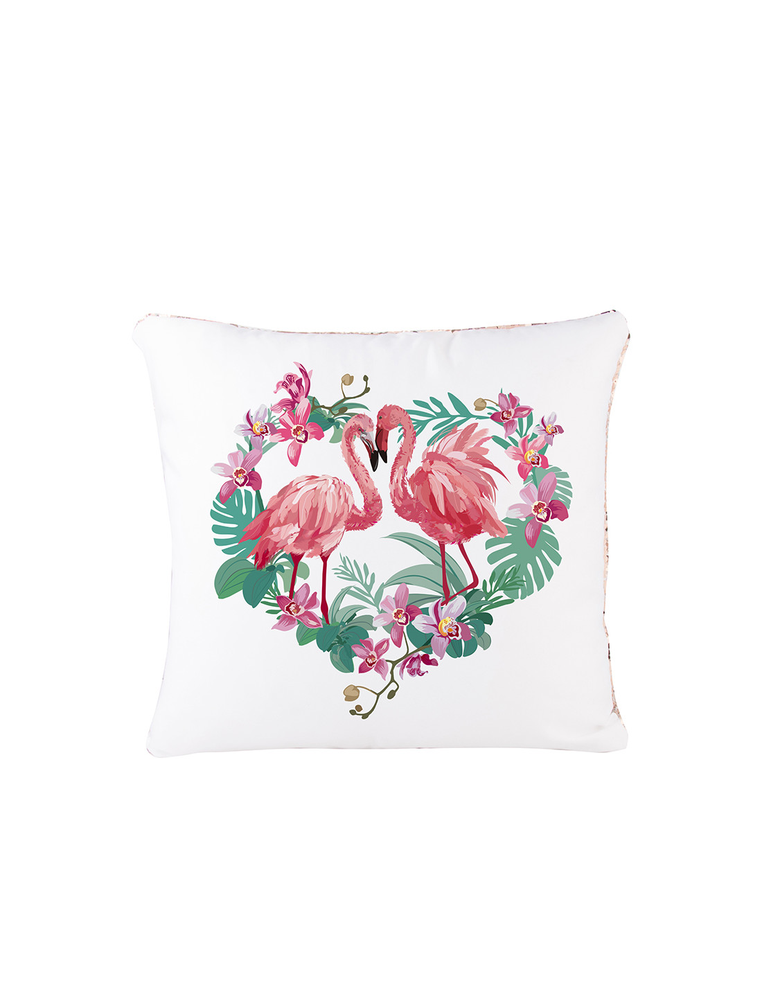 Housse de coussin à paillettes (Champagne avec blanc)  
