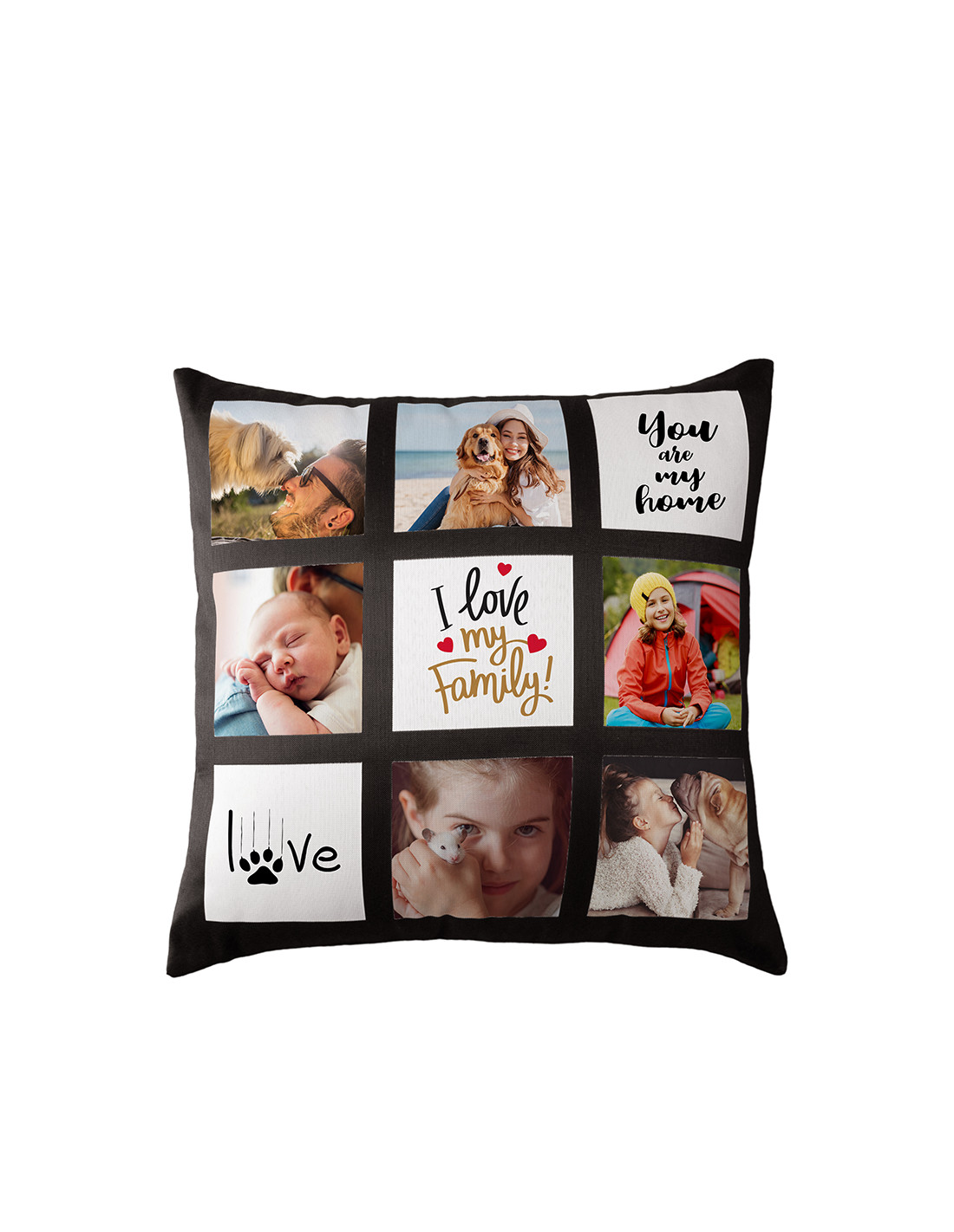 Housse de coussin à 9 panneaux (45*45 cm/17,8 "x 17,8")