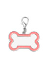 Médaille pour chien par sublimation (bord rose, 3 x 4,5 cm)