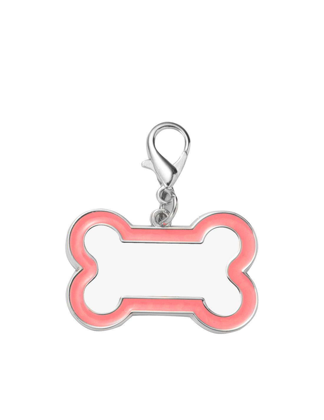 Médaille pour chien par sublimation (bord rose, 3 x 4,5 cm)
