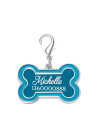 Médaille pour chien par sublimation (bord bleu, 3 x 4,5 cm)