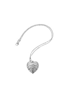 Collier coeur ailes d'ange (argent)