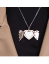 Collier coeur ailes d'ange (argent)