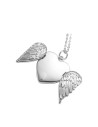 Collier coeur ailes d'ange (argent)