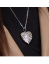 Collier coeur ailes d'ange (argent)