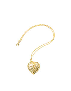 Collier coeur ailes d'ange (or)