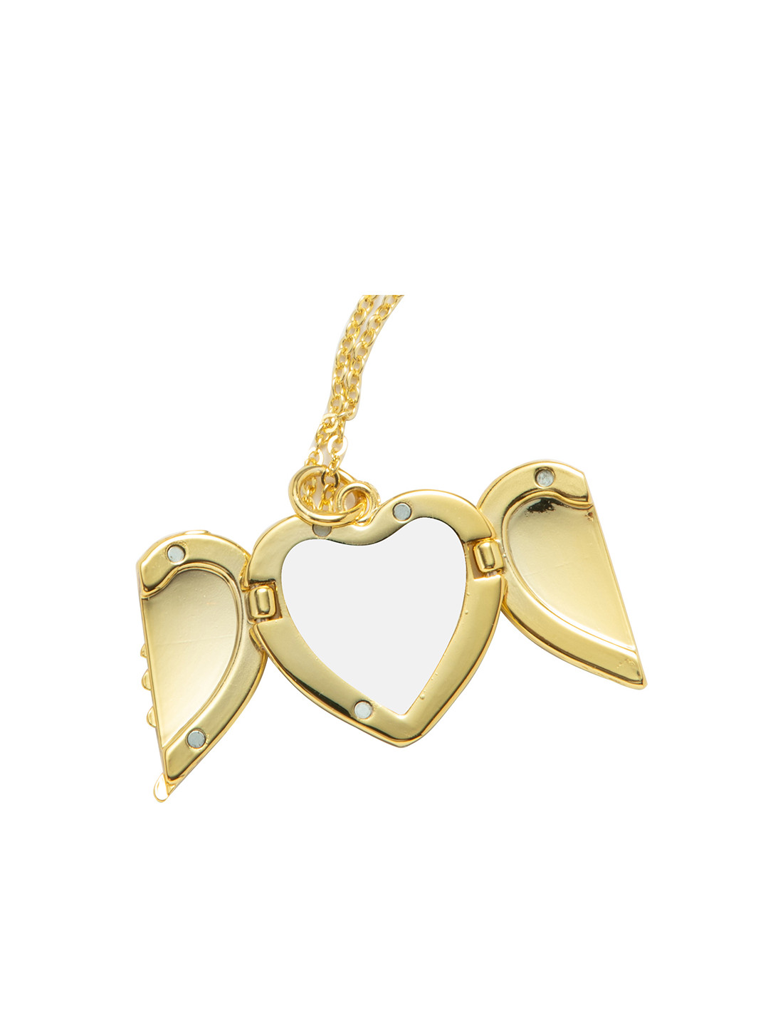 Collier coeur ailes d'ange (or)