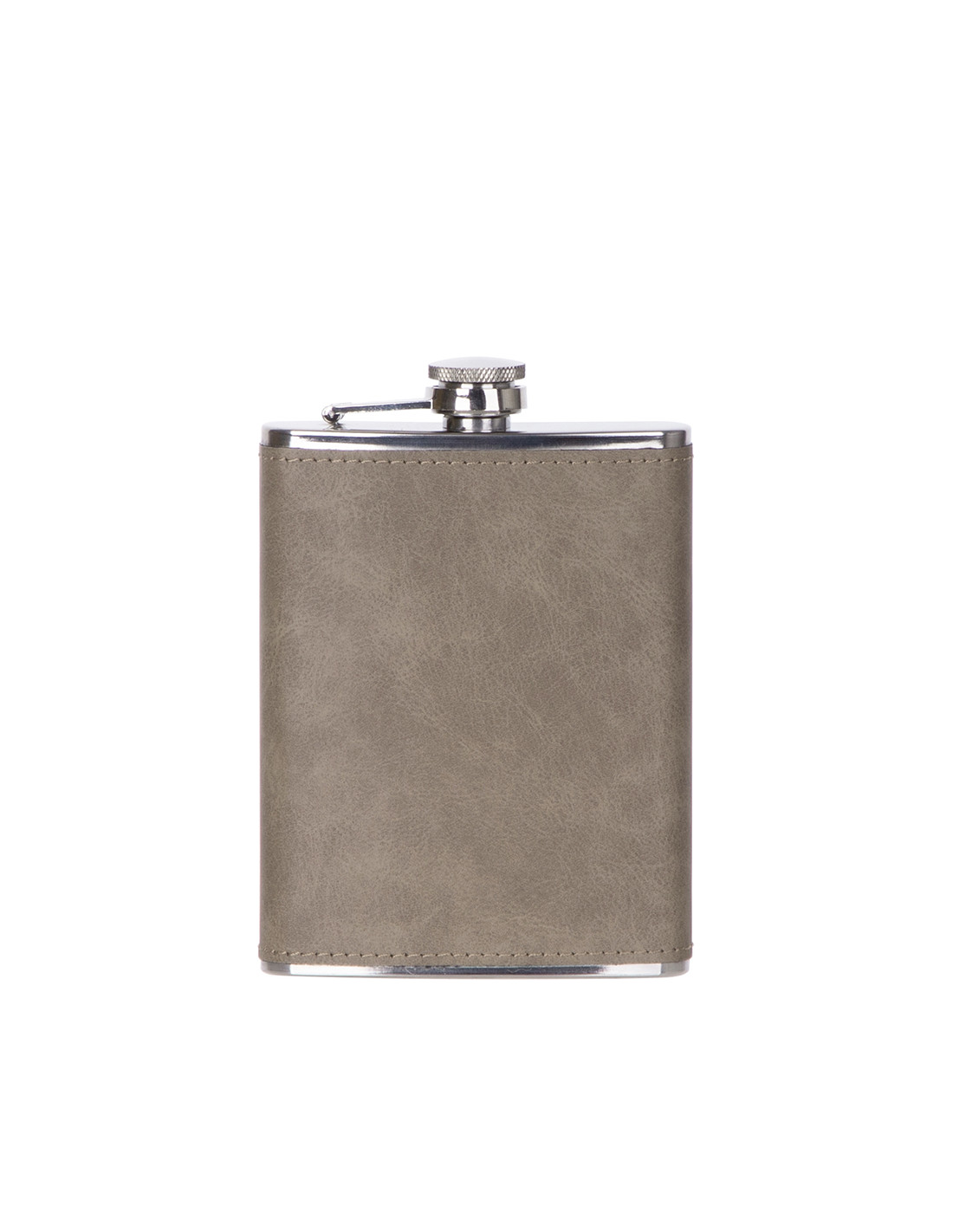 Flacon en acier inoxydable de 8 oz/240 ml avec couvercle en PU (gris foncé)