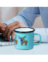 Tasse en émail de 12 oz/360 ml (vert menthe mat)
