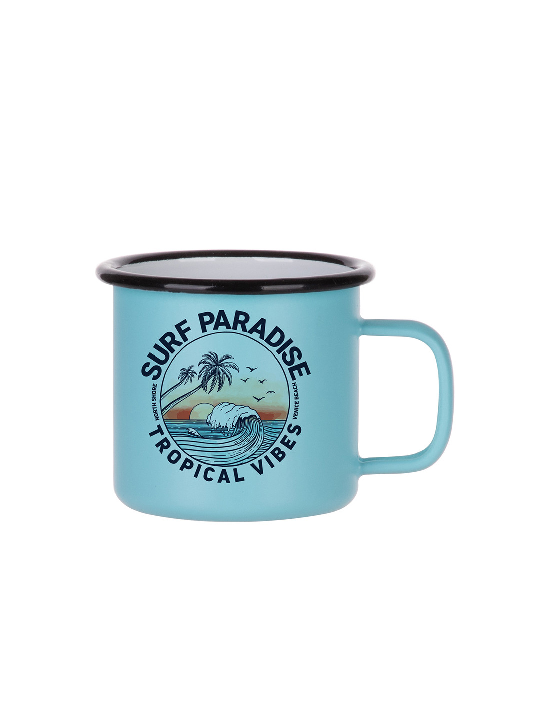Tasse en émail de 12 oz/360 ml (vert menthe mat)
