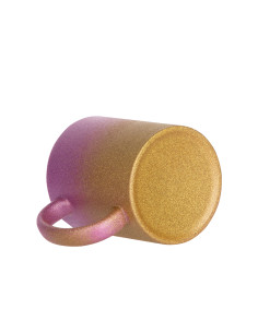 Tasse à paillettes à fond dégradé de 11 oz/330 ml (violet + or) 2