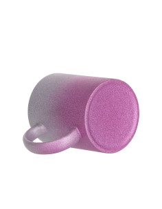 Tasse à paillettes à fond dégradé de 11 oz/330 ml (argent + violet) 2