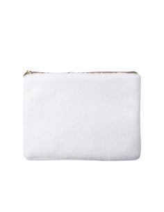 Crayon en peluche mélangé/étui de maquillage (blanc/bleu clair) 2