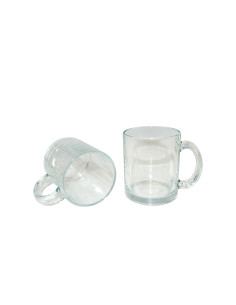 Tasses en verre de 330 ml (transparentes)