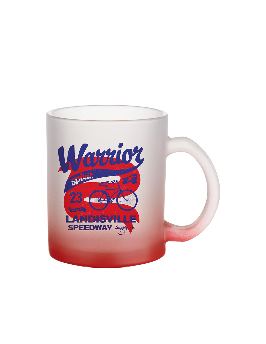 Tasses en verre 11oz dégradé rouge
