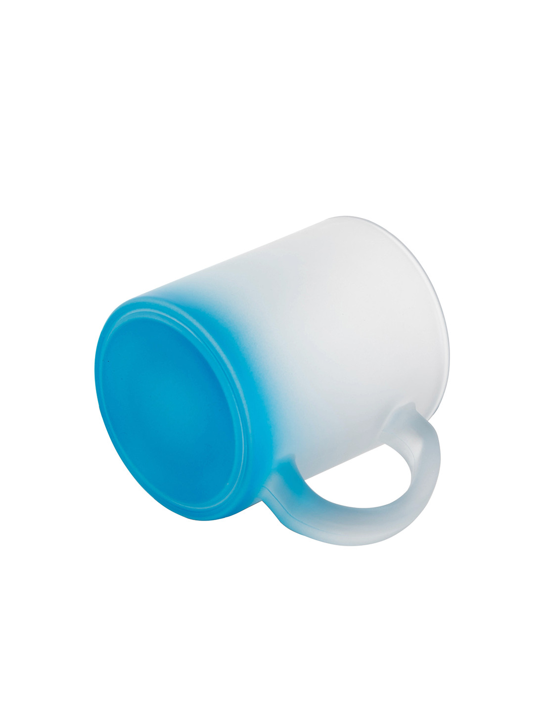 Tasses en verre 11oz dégradé bleu clair