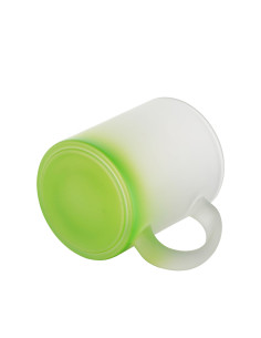 Tasses en verre 11oz dégradé vert 2